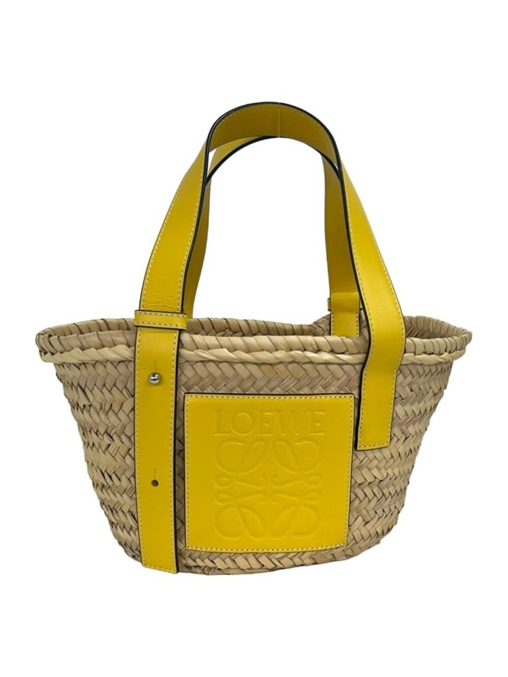 Loewe Tote Basket Small Beige Yellow Leather